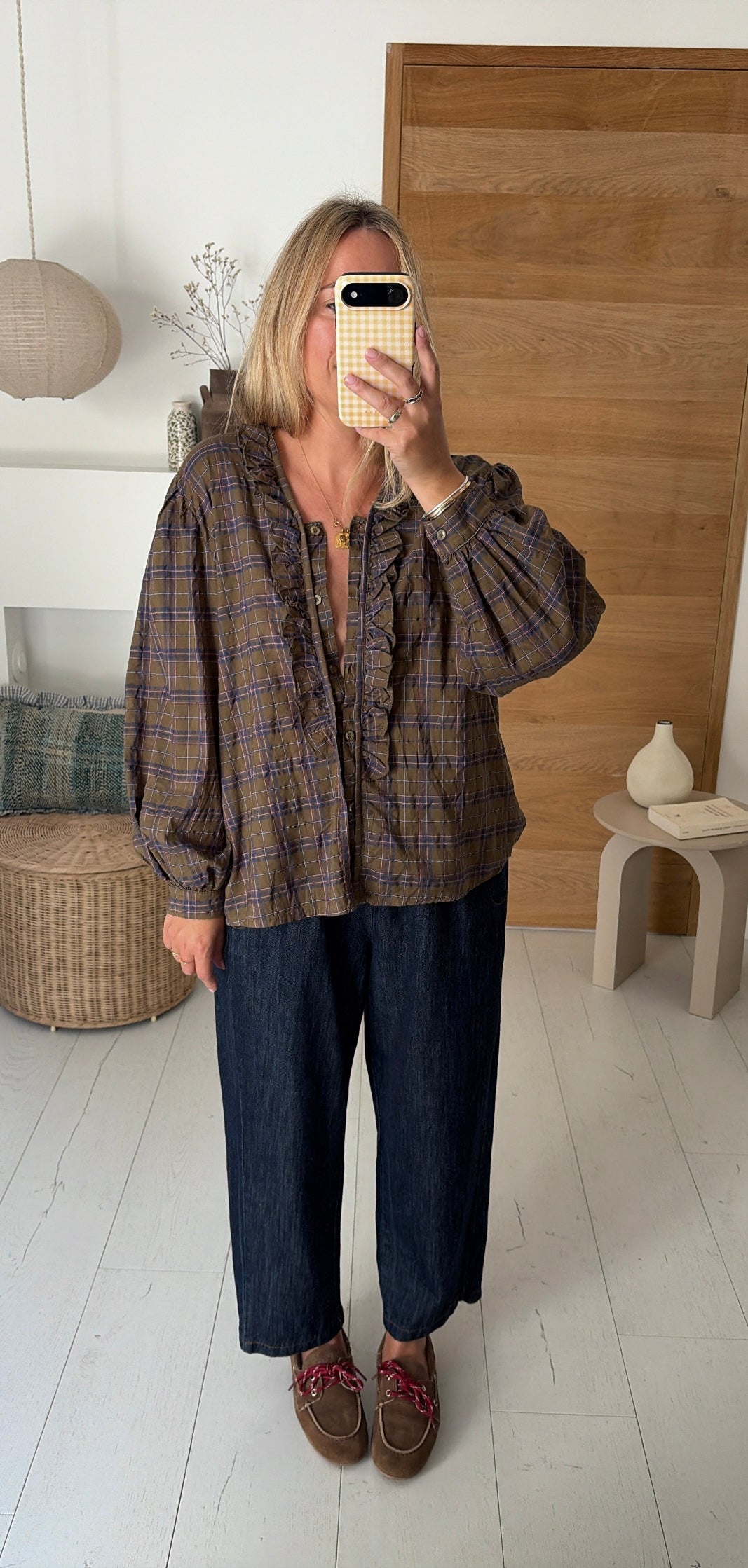 Blusa Maya gris chambray – Johanna Paris