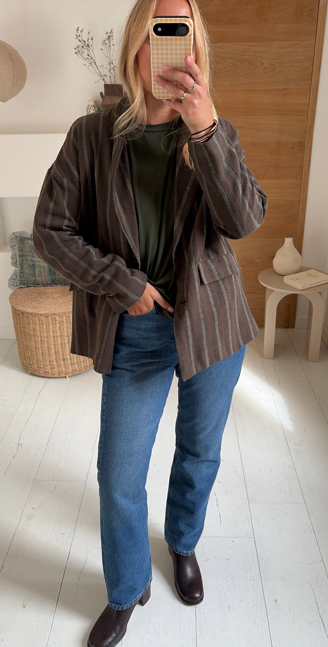 Blazer Romane stripes kaki