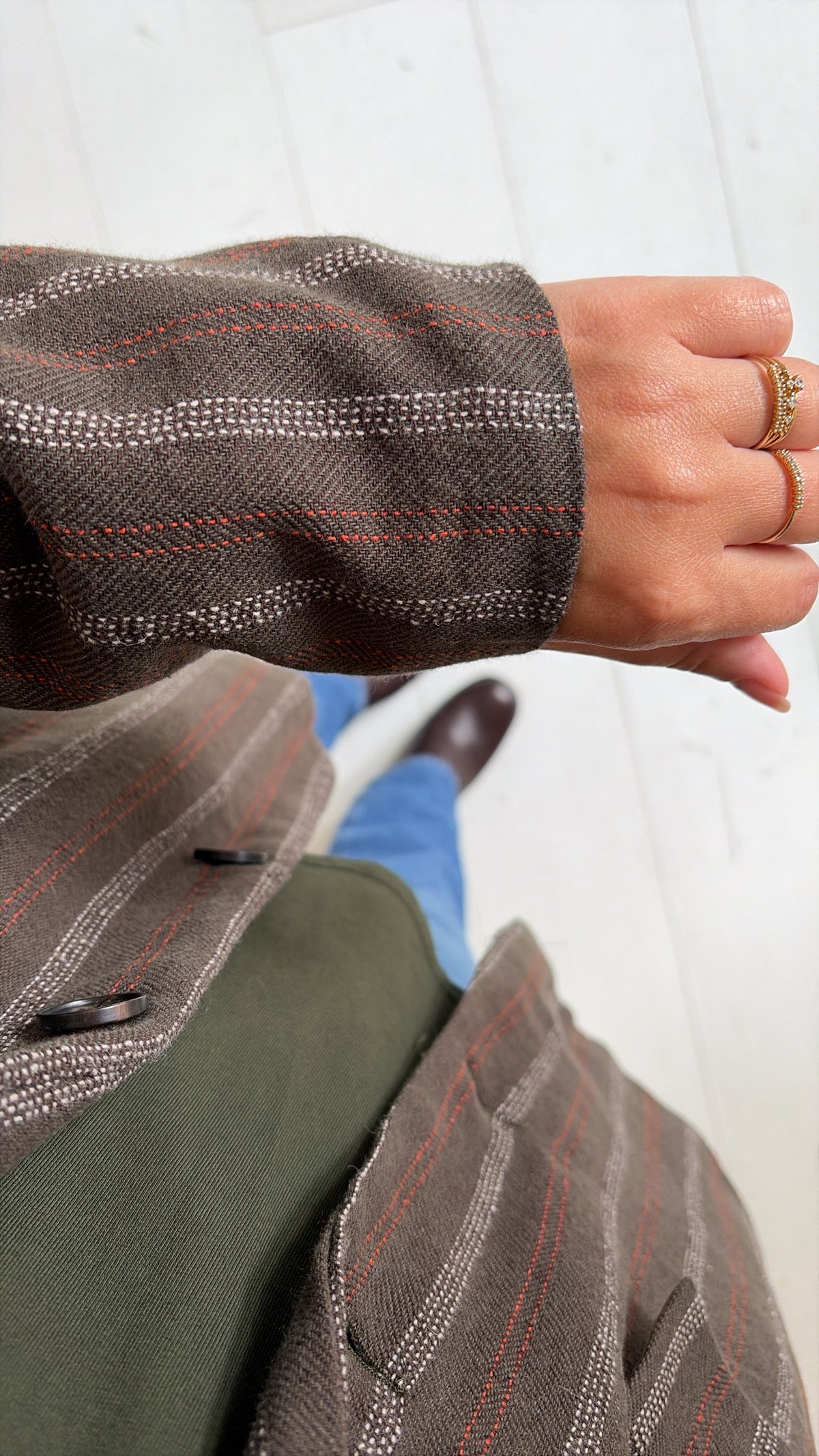 Blazer Romane stripes kaki