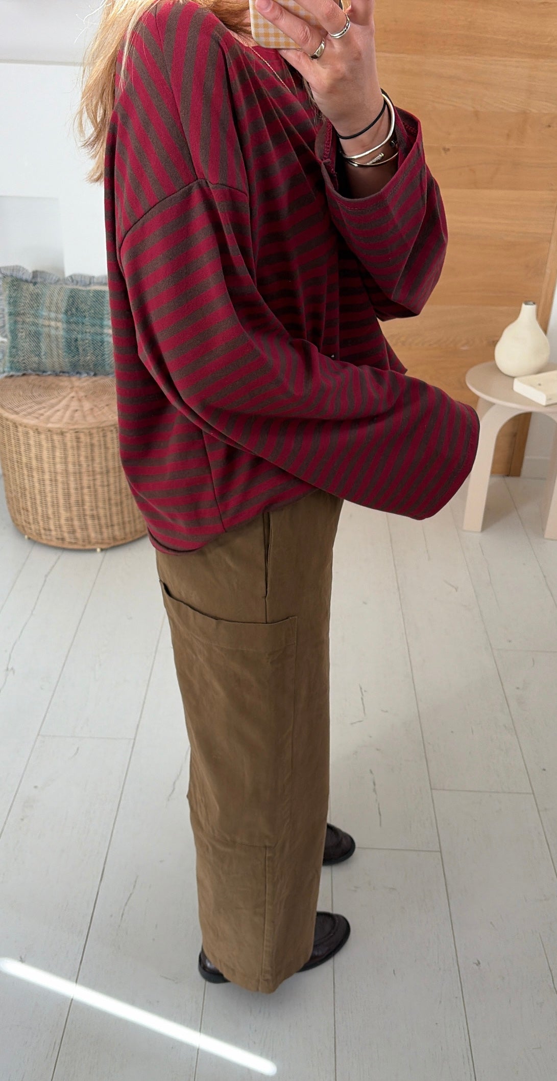 Tee shirt Léonce brown burgundy