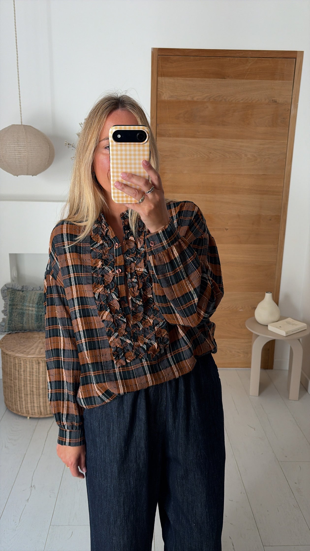 Blusa Maya gris chambray – Johanna Paris