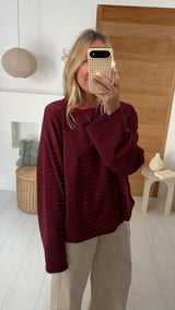 Tee shirt Léonce brown burgundy