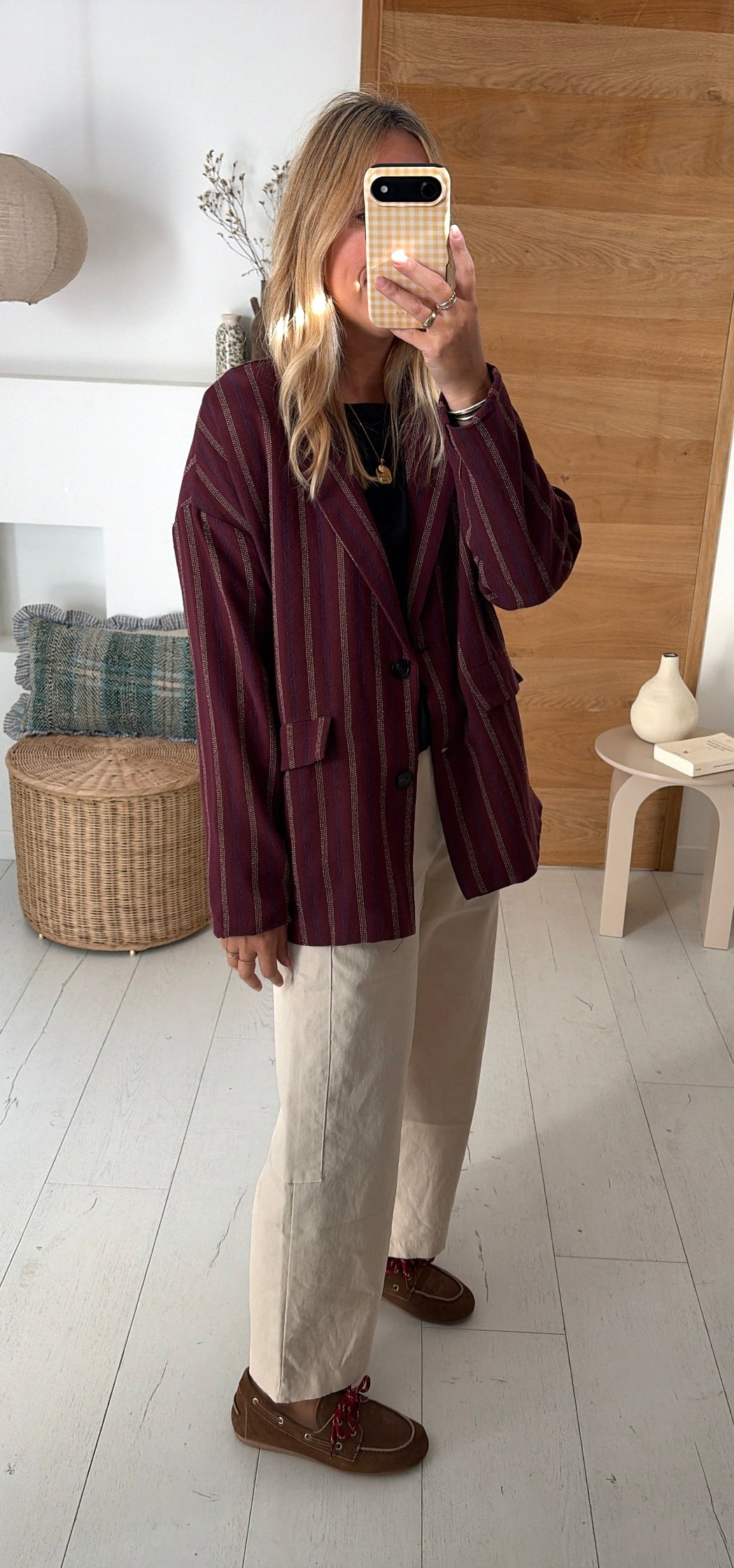 Blazer Romane stripes burgundy