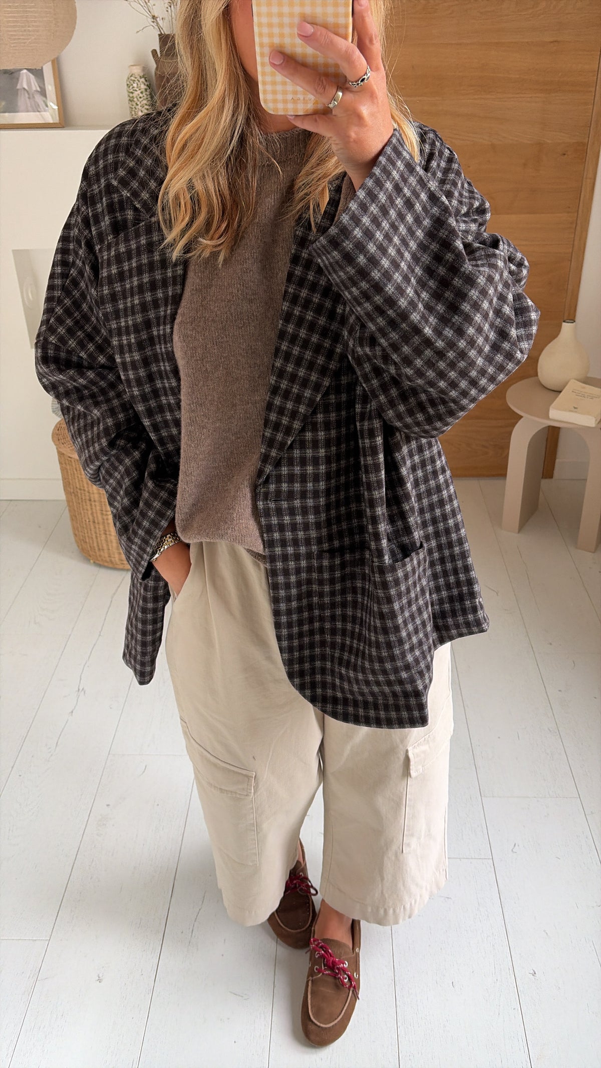 Veste Jacob carreaux choco