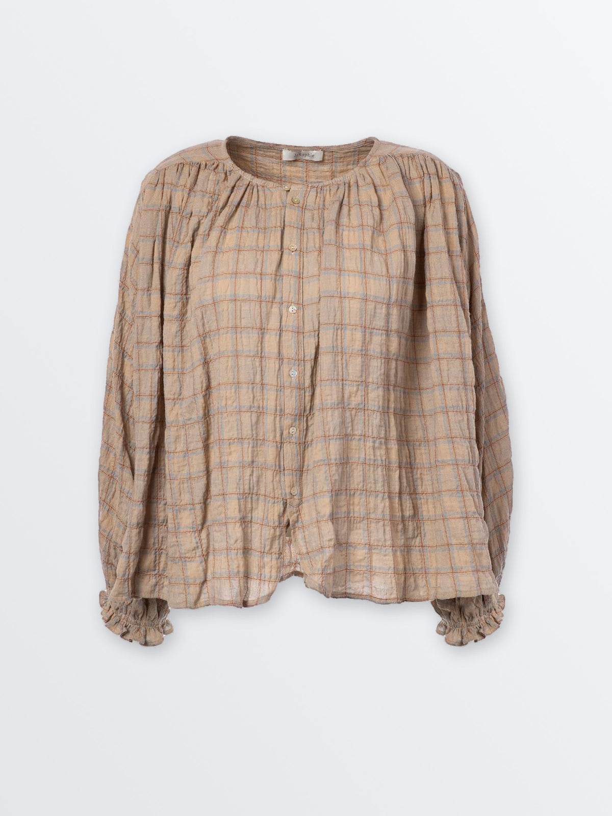 Blouse Paris sand check