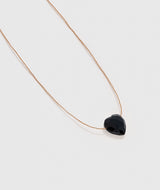 Collana goccia cuore onice nero