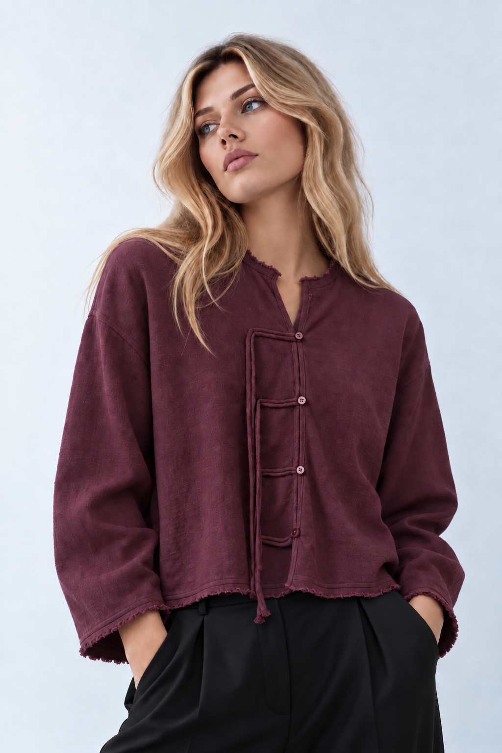 Kimono Kim prune – Ora