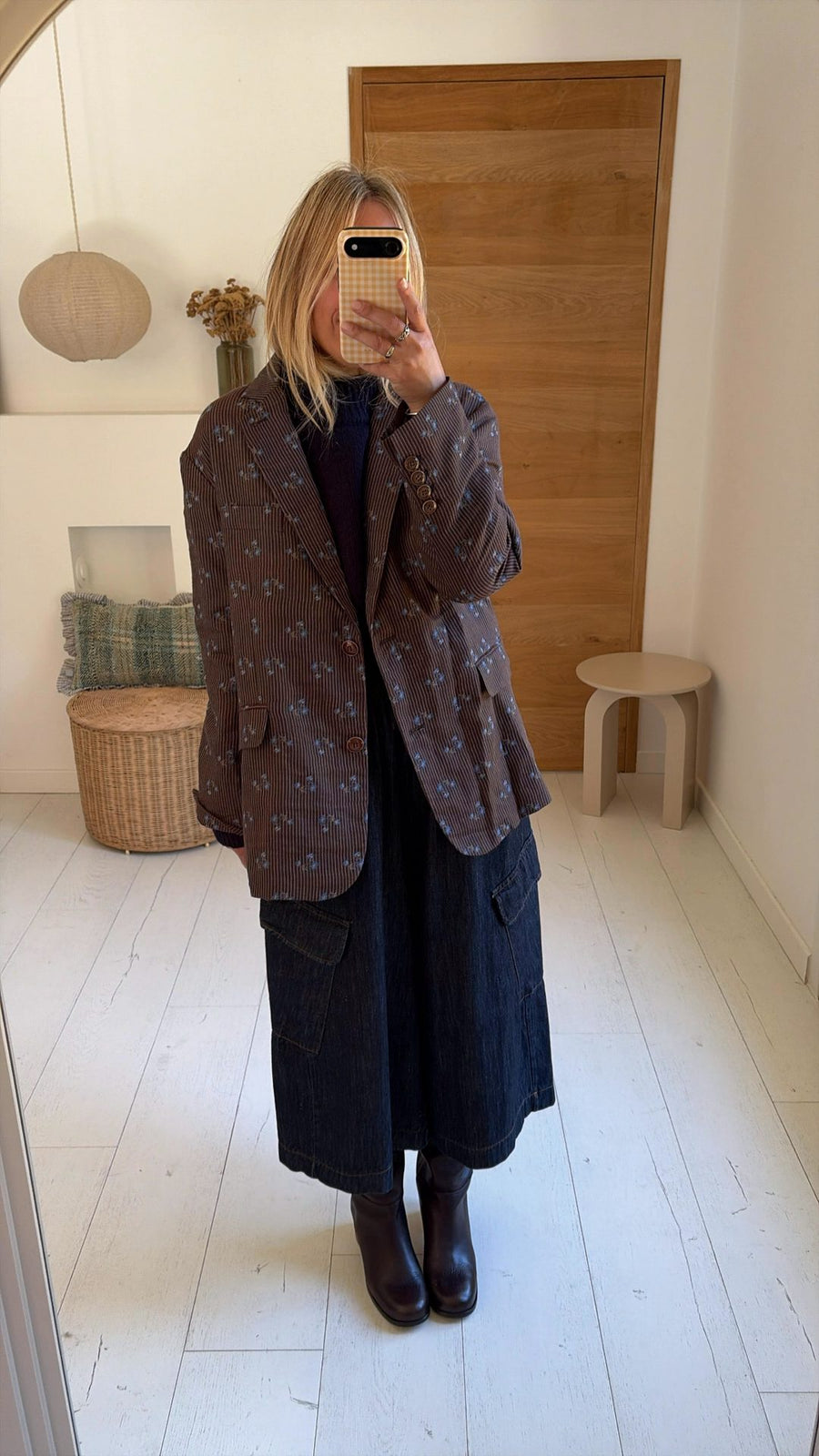 Shop the look : Bermuda cargo brut et Veste blazer Karaba bluebell…