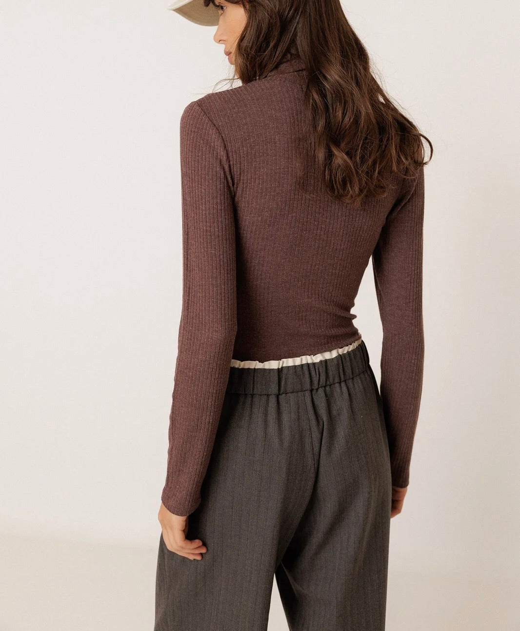Sous pull roulé choco