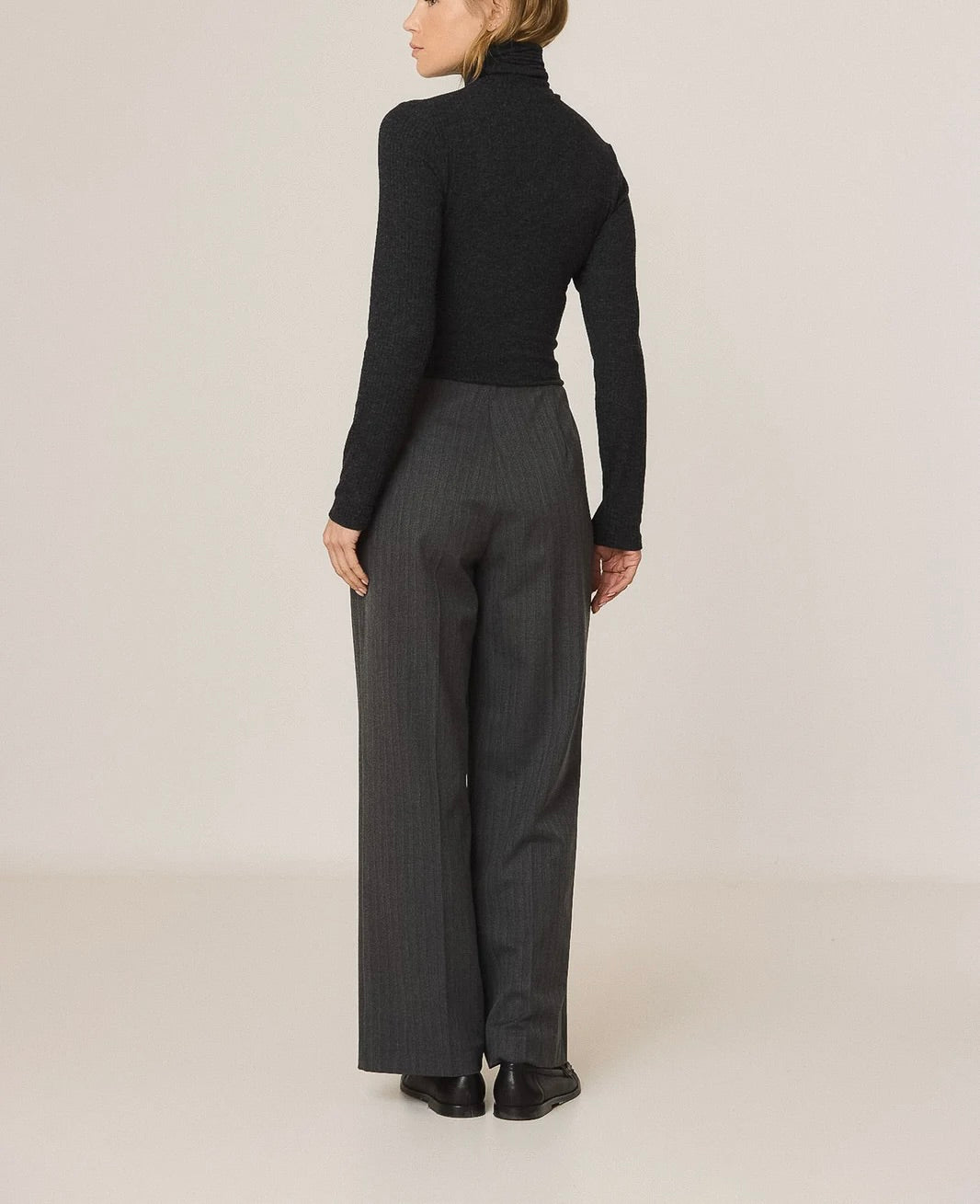 Sous pull roulé gris