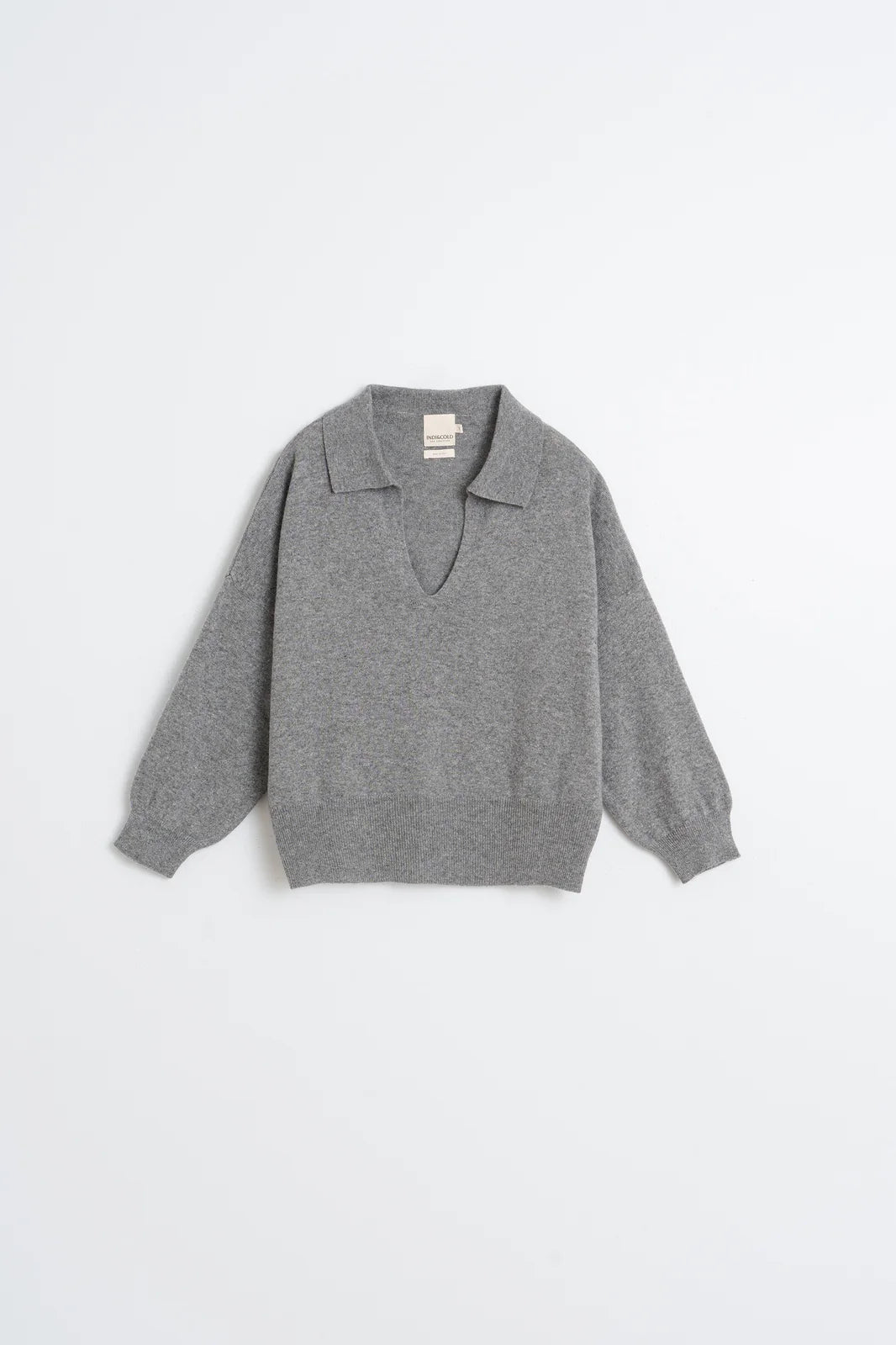 Pull Polo gris moucheté