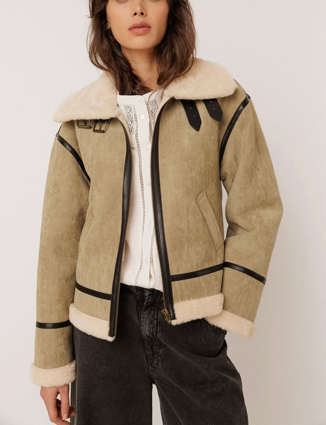 Blouson Aviateur sable – Indi & Cold
