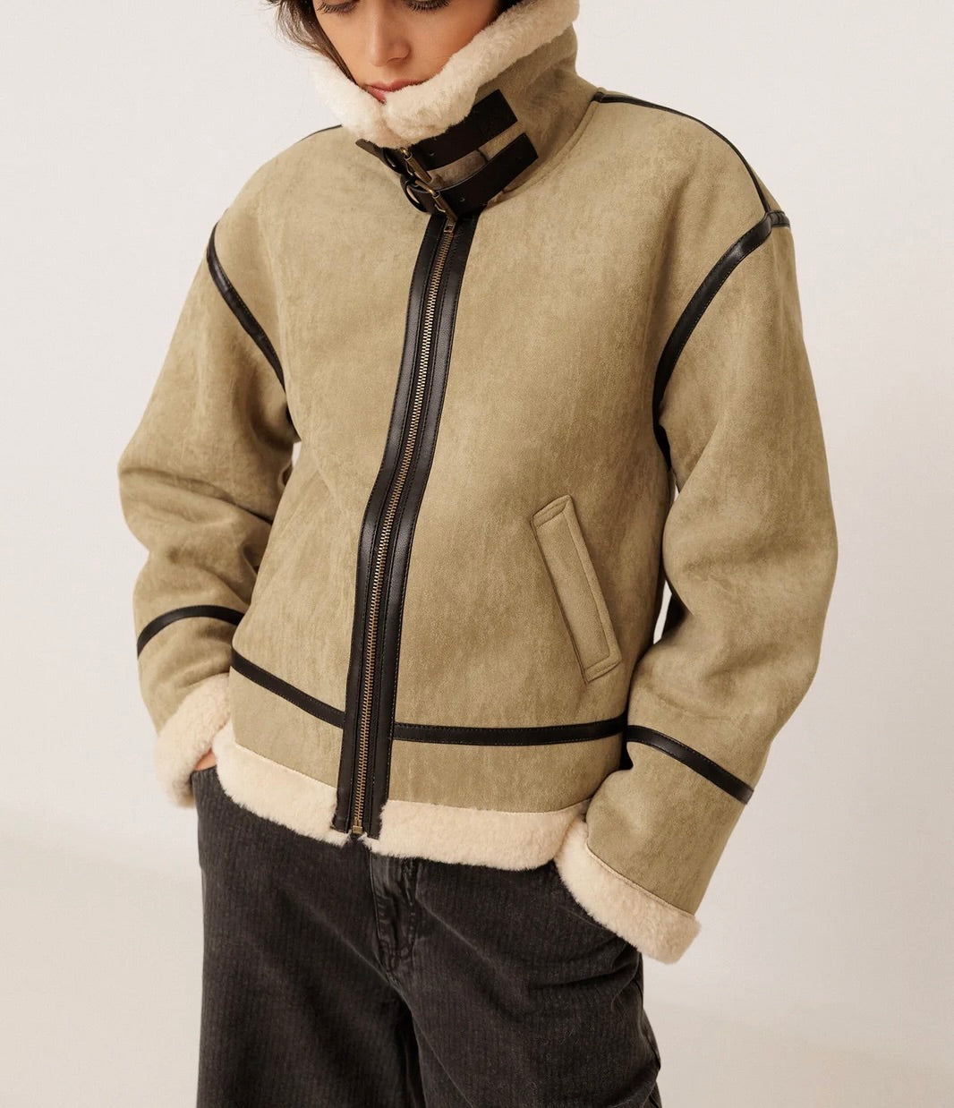 Blouson Aviateur sable – Indi & Cold