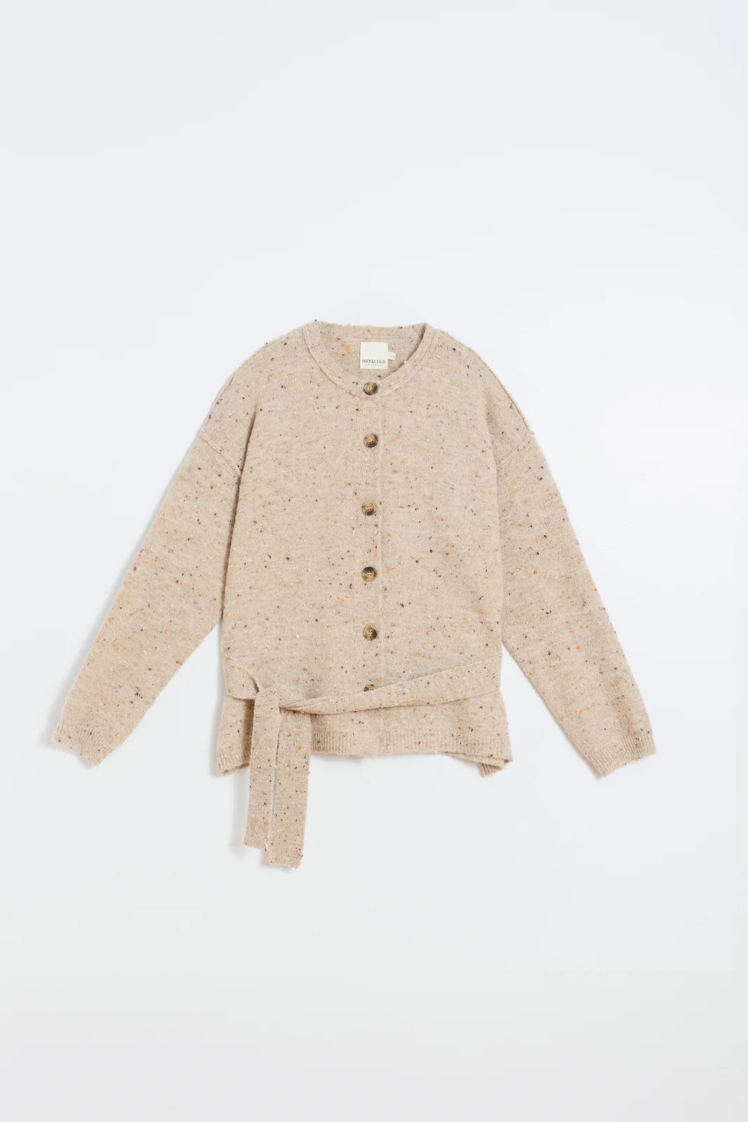 Gilet Indi beige chiné ceinture